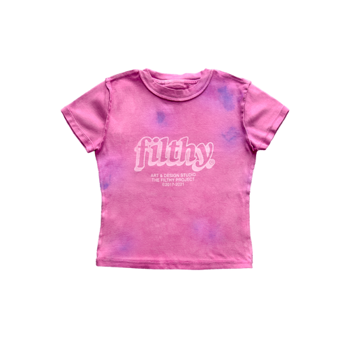 filthy® womens hollywood logo top (pink)