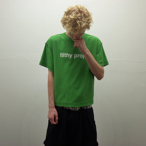 filthy® expert level graphic design tee green (boxy)