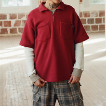 filthy® french terry qtr-zip shirt (maroon)