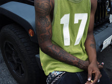 filthy® fishnet swingman jersey (lime)