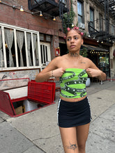 filthy® womens spike collar tube top (green)