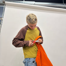 filthy® raglan long sleeve (lime/brown)