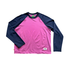 filthy® raglan long sleeve (pink/navy)