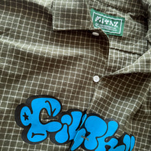 filthy® graph button up shirt (olive)