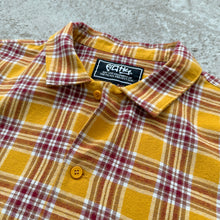 filthy® plaid button up (mustard)