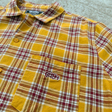 filthy® plaid button up (mustard)