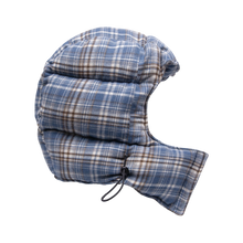 filthy® plaid puffer hood (blue)