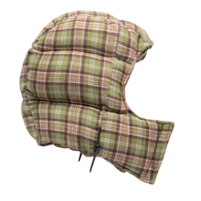 filthy® plaid puffer hood (green)