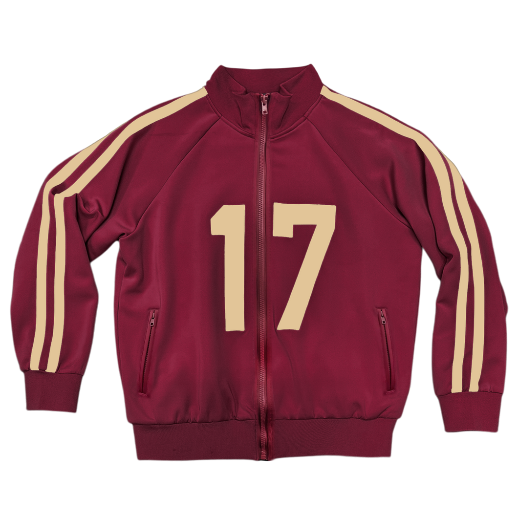 filthy® 2-Stripe track Jacket maroon