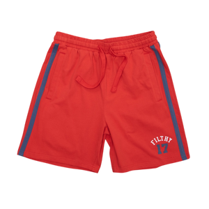 filthy® varsity PE short (red)