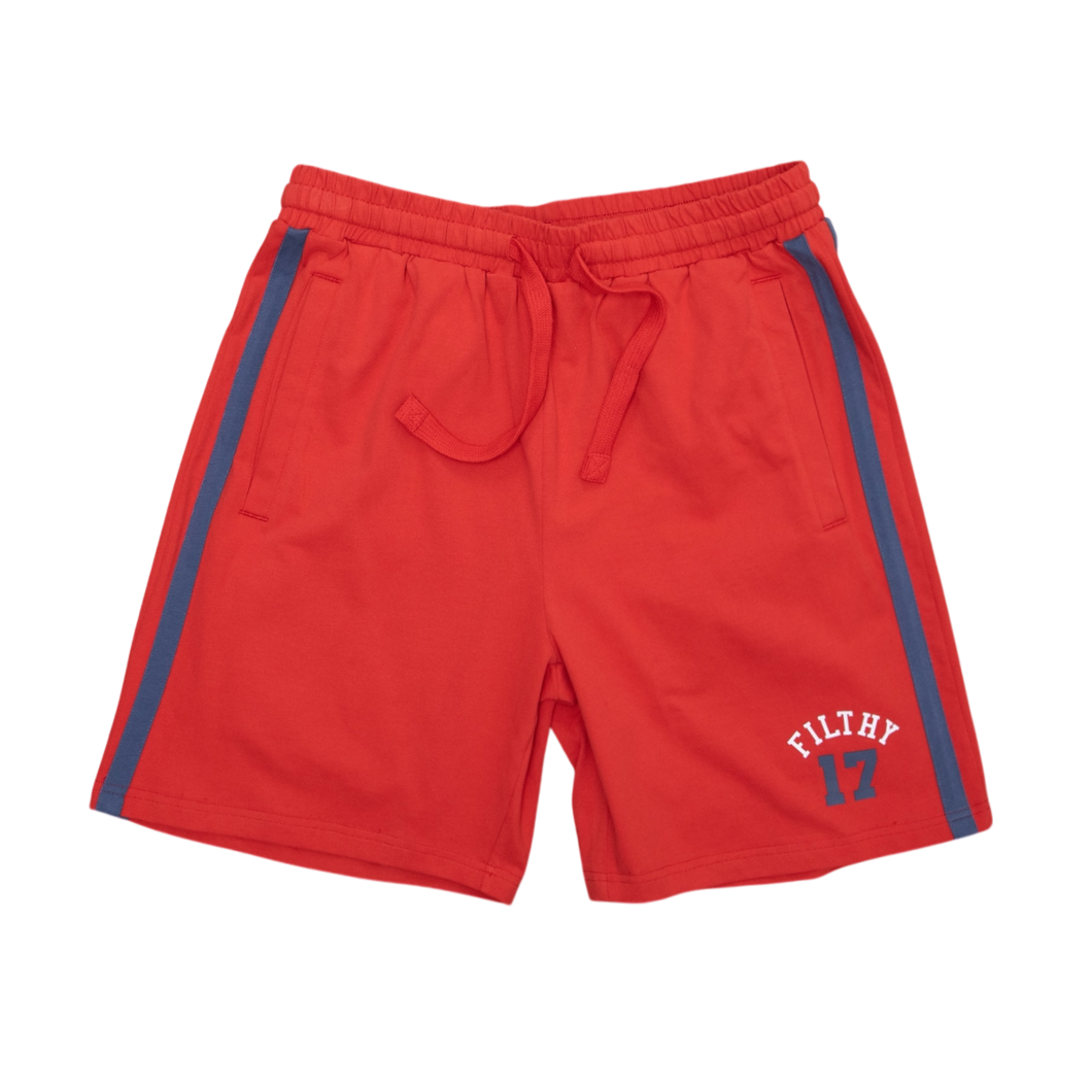 filthy® varsity PE short (red)