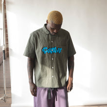 filthy® graph button up shirt (olive)