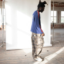 filthy® wide-leg cargo (brown plaid)