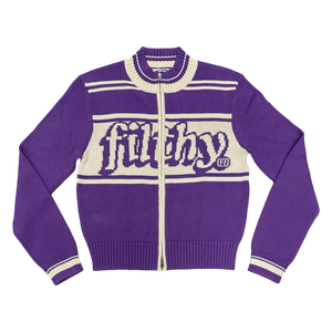 filthy® knitted cardigan zip-up