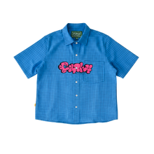 filthy® graph button up shirt (blue)