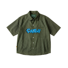 filthy® graph button up shirt (olive)