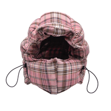 filthy® plaid puffer hood (pink)