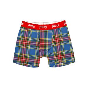 filthy® MENS plaid boxer briefs (*scottish blue)