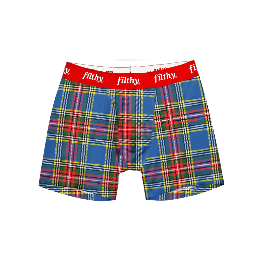 filthy® MENS plaid boxer briefs (*scottish blue)