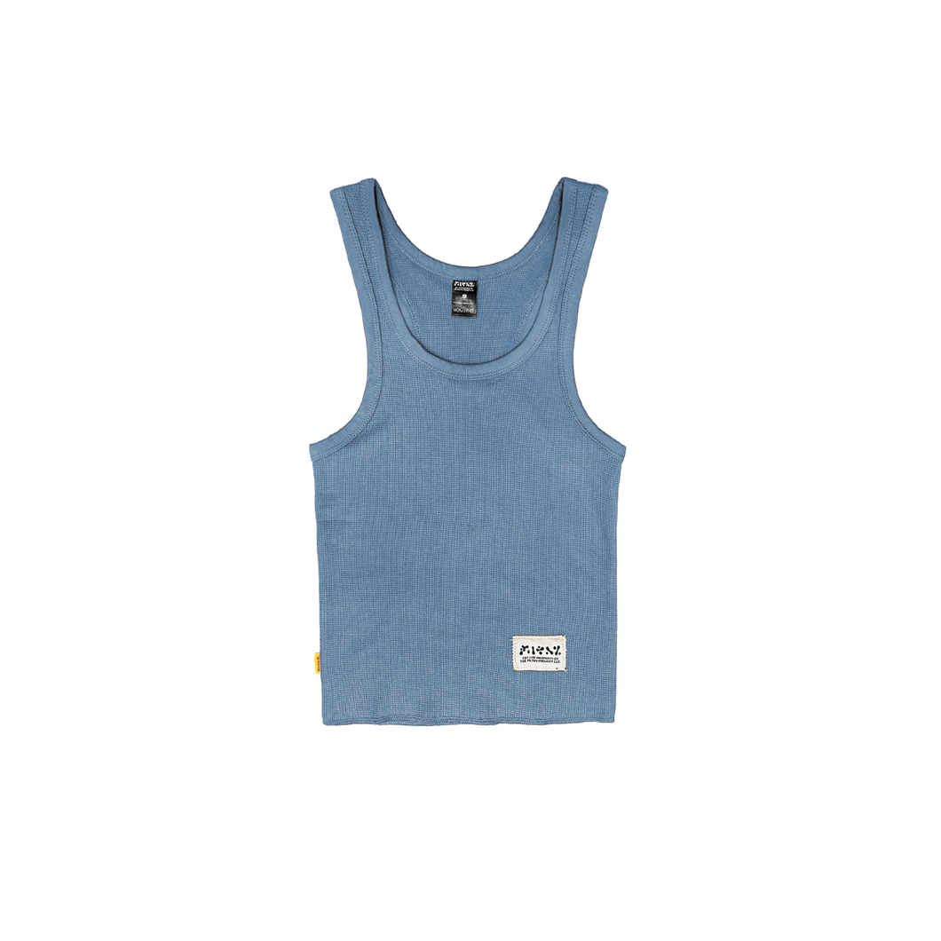 filthy® waffle tank (Slate Blue)