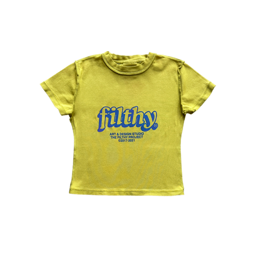 filthy® womens hollywood logo top (yellow)