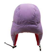 filthy® ear-flap fleece hat grey purple