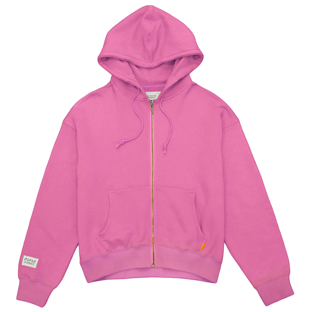 filthy® lightweight zip-up (pink)