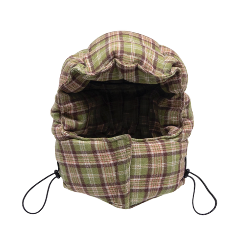 filthy® plaid puffer hood (green)
