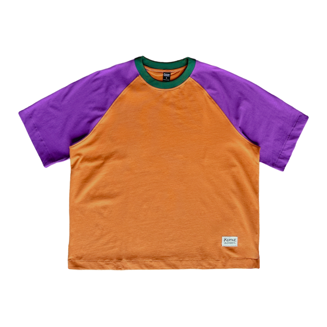 filthy® raglan tee (orange/purple)