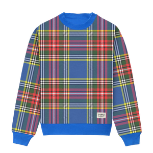 filthy® reversible sweatshirt blue tartan