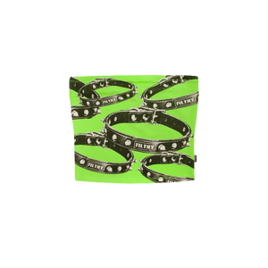 filthy® womens spike collar tube top (green)