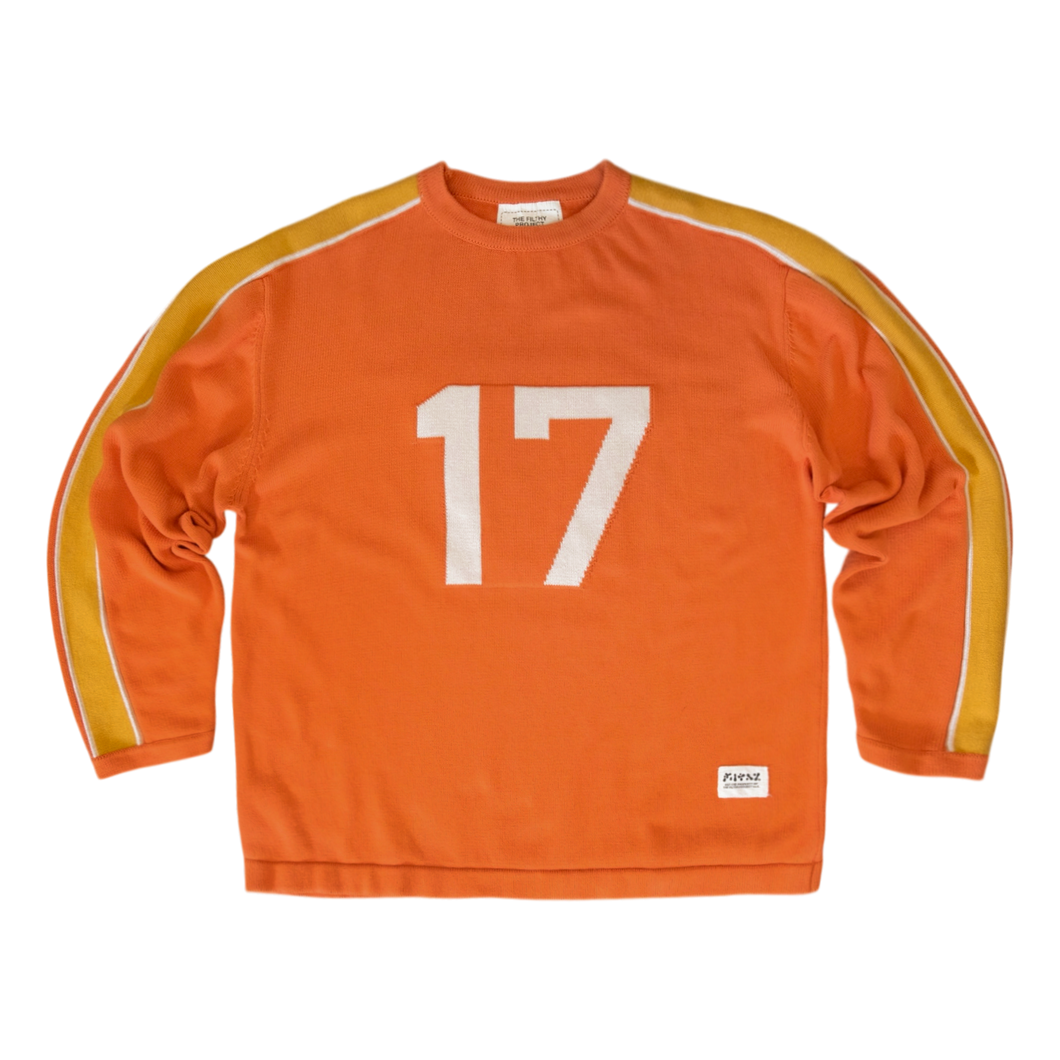 filthy® stripe knit sweater (orange)