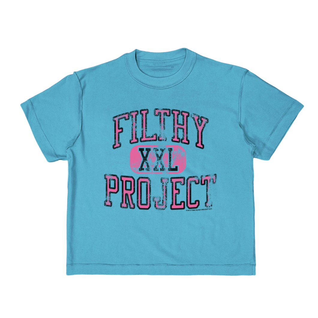 filthy® varsity tee baby blue