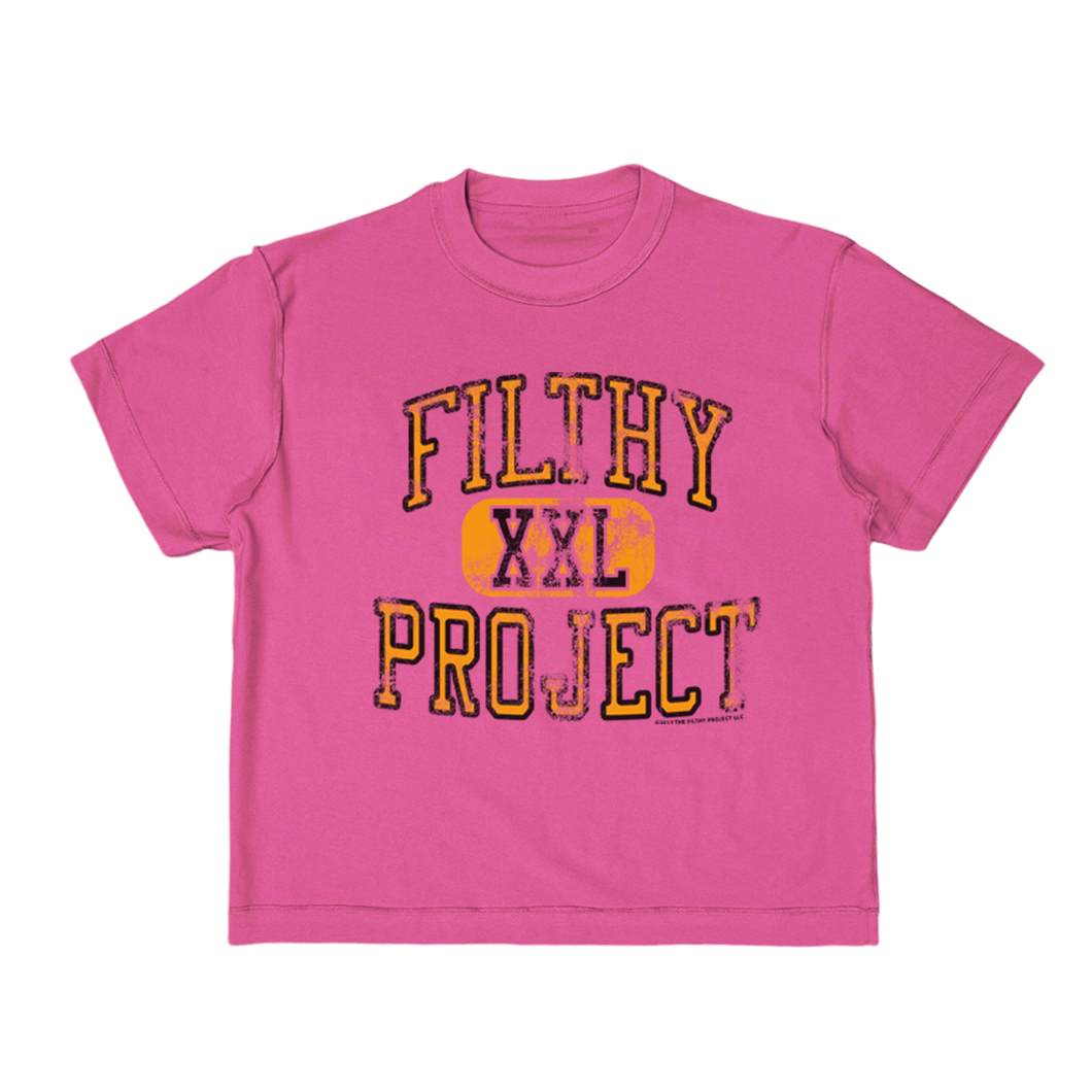 filthy® varsity tee baby pink