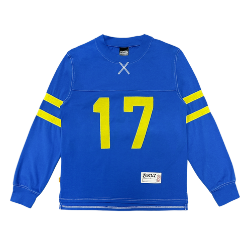 filthy® vintage football ls tee blue