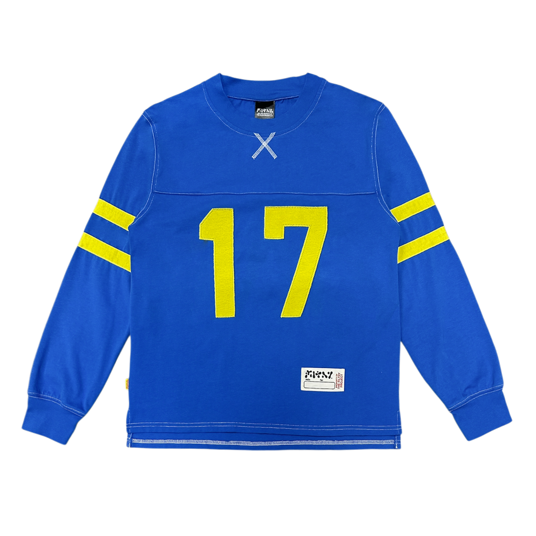 filthy® vintage football ls tee blue