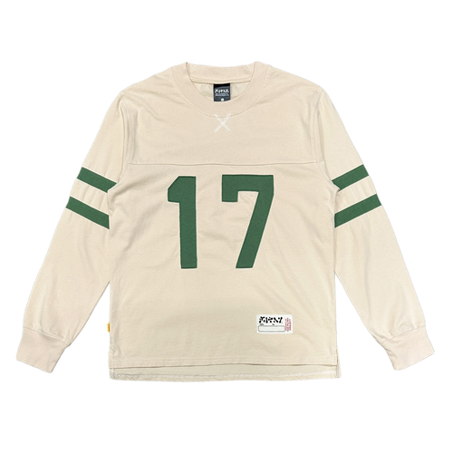 filthy® vintage football ls tee off-white