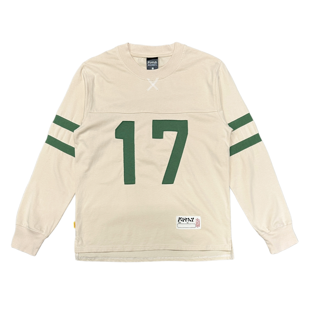 filthy® vintage football ls tee off-white