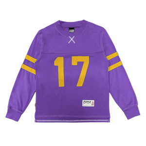 filthy® vintage football ls tee purple