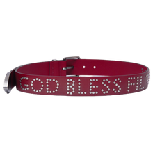 filthy riveted leather belt (dark red) *limited