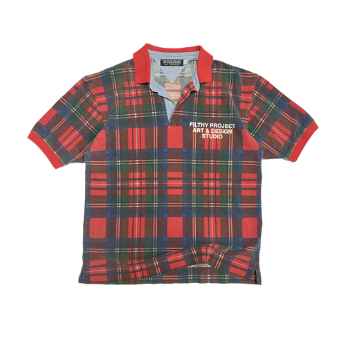 filthy® 2of2 vintage plaid polo (LARGE)