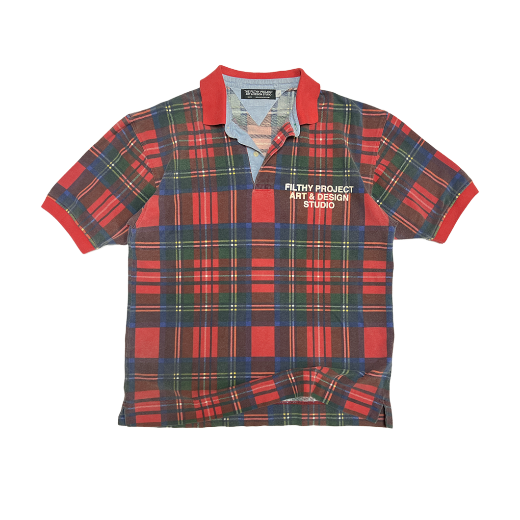 filthy® 2of2 vintage plaid polo (LARGE)